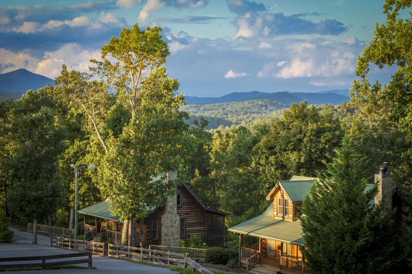 Lodge cabins mountains